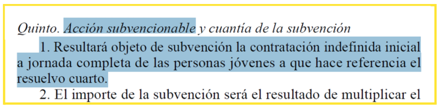 Acción subvencionable y cuantía de la subvención de la Convocatoria LABORA de la Comunidad Valenciana