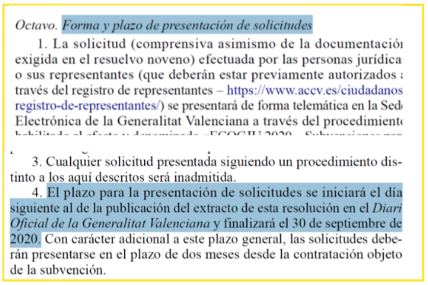 Forma y plazo de presentación de solicitudes de la Convocatoria LABORA de la Comunidad Valenciana