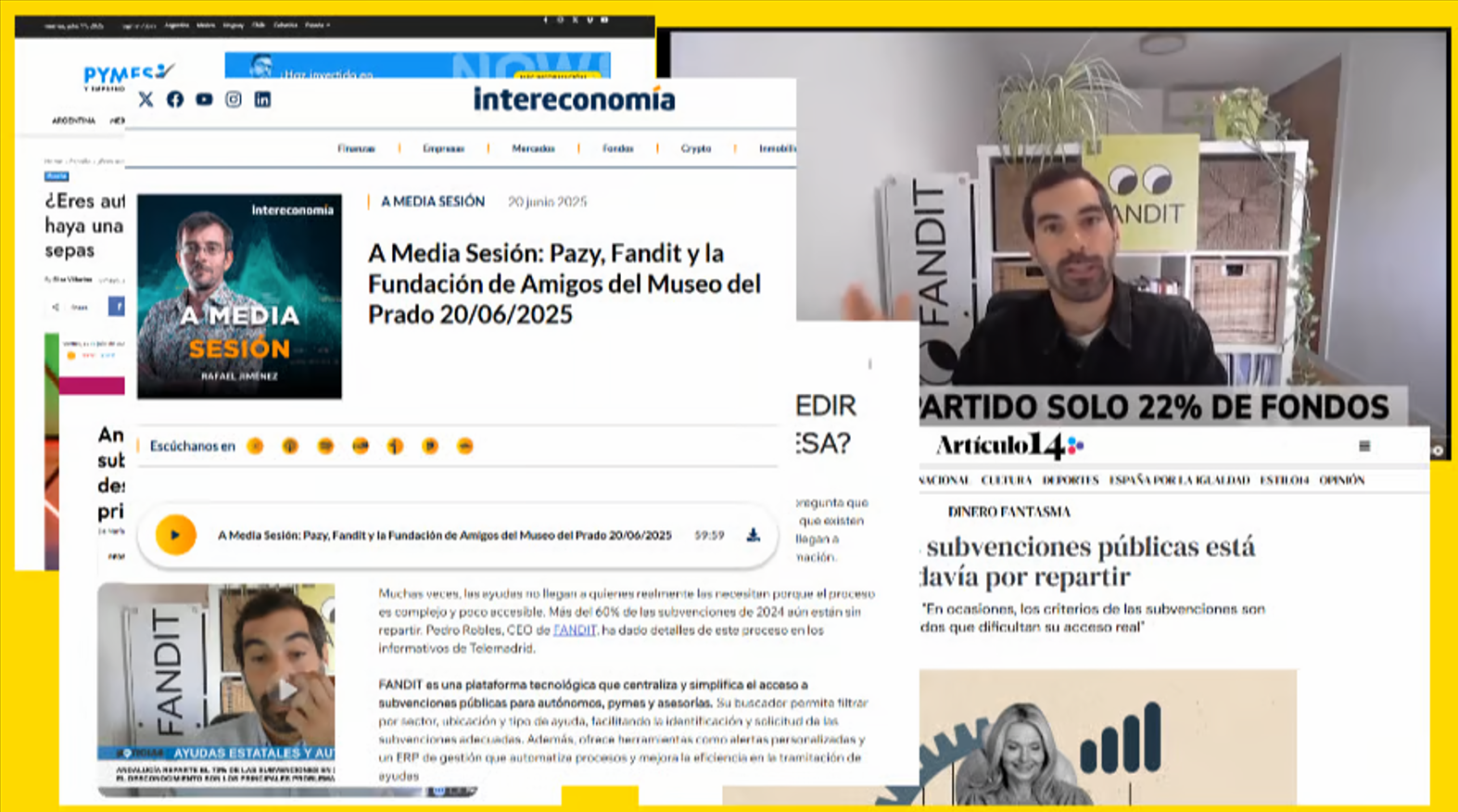 fandit en radio tele y prensa
